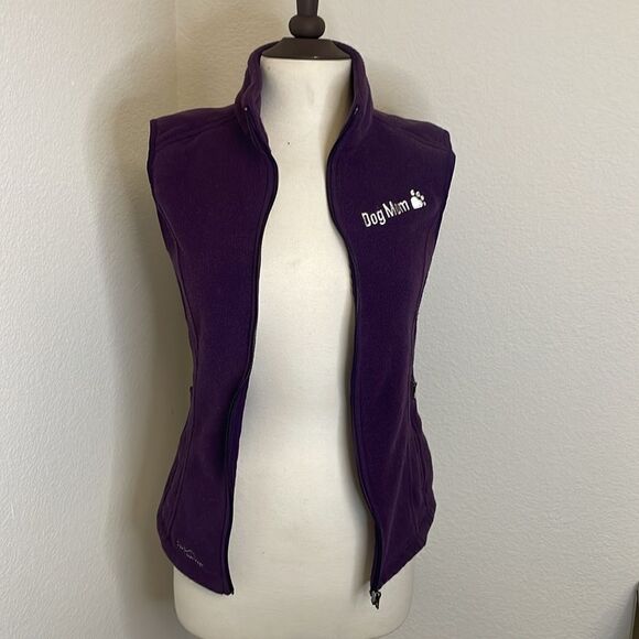 Eddie Bauer® - “dog mom” custom Antlia - Ladies Fleece Vest | purple | size L - Picture 7 of 10